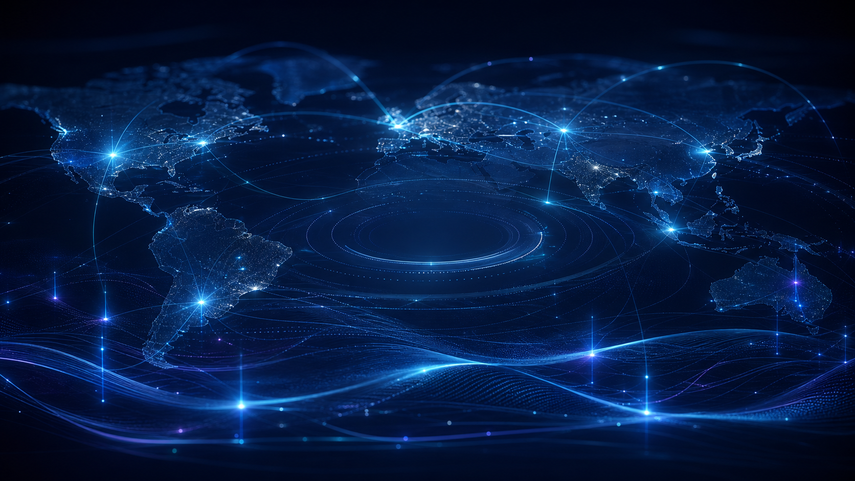 Abstract global travel technology network